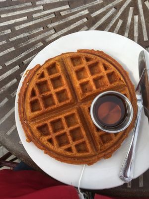 Pumpkin waffle at Boots Bakery & Lounge in Spokane