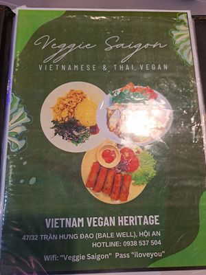 Menu at Nhà hàng chay Veggie Saigon - Vietnam Vegan Heritage in Hoi An