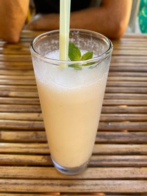 Banana smoothie at Nhà hàng chay Veggie Saigon - Vietnam Vegan Heritage in Hoi An