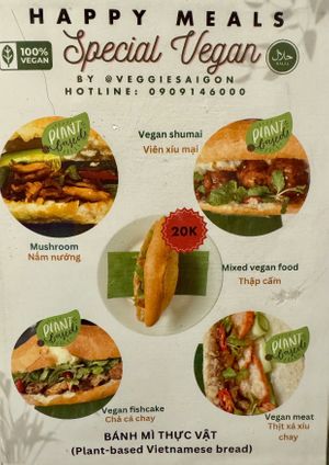 Their Banh Mi offerings  at Nhà hàng chay Veggie Saigon - Vietnam Vegan Heritage in Hoi An