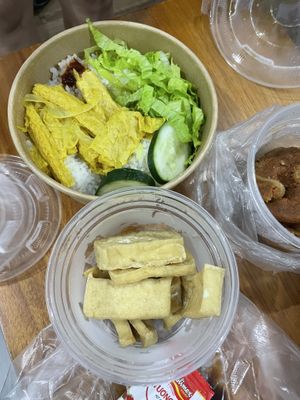 Dry “chicken and rice”  at Nhà hàng chay Veggie Saigon - Vietnam Vegan Heritage in Hoi An