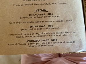 Breakfast menu  at El Cocal Restaurant - Wakax Hacienda Hotel  in Tulum