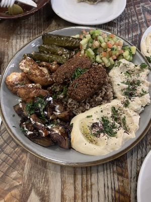 Vegan platter  at ayat in Brooklyn