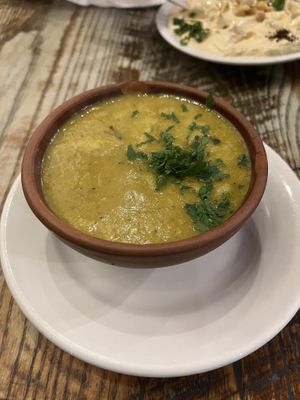 Lentil soup  at ayat in Brooklyn
