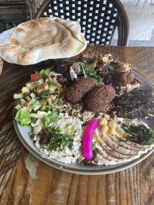 Vegan platter  at ayat in Brooklyn