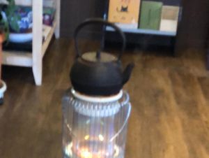 We went during winter and this was in the middle. There’s electric heating. It’s warm inside   at Teapot in Fukushima