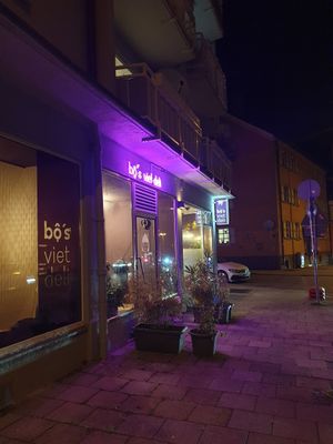 Outside at Bo's Viet Deli in Munich