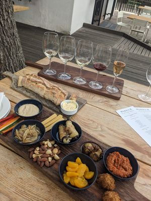 Vegan platter at Warwick Wine Estate in Stellenbosch