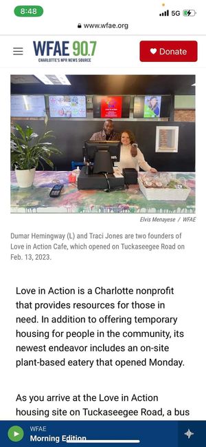  at Love in Action Cafe - Maybe closed in Charlotte