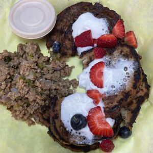 French toast and impossible sausage at Love in Action Cafe - Maybe closed in Charlotte