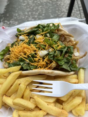 Shroom Gyro with Fries  at Love in Action Cafe - Maybe closed in Charlotte