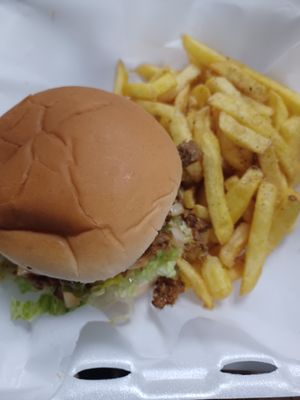 BBQ vegan sandwich w/ fries was out of this world. Love In Action is the best soulfood vegan restaurant in NC. HANDS DOWN!!!😋⭐️⭐️⭐️⭐️⭐️ at Love in Action Cafe - Maybe closed in Charlotte