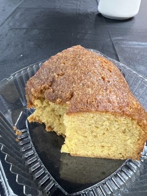 Moscato cake with a bite out of it and it is sooo goodd  at Love in Action Cafe - Maybe closed in Charlotte