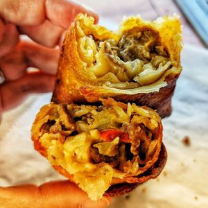 Philly cheesestake egg rolls at Fire Ass Vegan - Pop-Up in Detroit