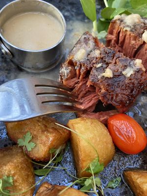 steak pull  at Reishi Plant Kitchen in Worcester