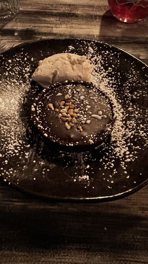Caramel and chocolate tart  at Reishi Plant Kitchen in Worcester