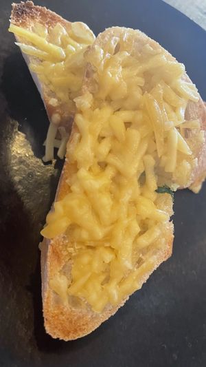 Cheesy garlic bread  at Reishi Plant Kitchen in Worcester