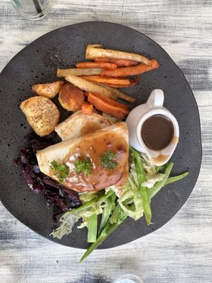 Celery root steak Sunday Roastt  at Reishi Plant Kitchen in Worcester