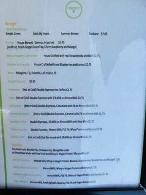 Menu  at Something Healthy Cafe in Sierra Madre