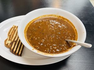 Minestrone soup   at Something Healthy Cafe in Sierra Madre