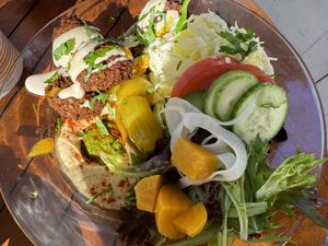 Falafel bowl   at Queen Ester Falafel Bar in Newport