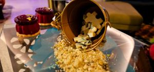 Vegan white chocolate puzzle  at Living Room Bar in Brisbane