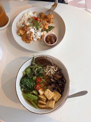 Butter chicken & Vietnamese pho  at Kynd Community - Canggu in Canggu
