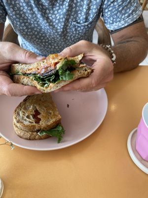 Breakfast cheessy sandwich  at Kynd Community - Canggu in Canggu