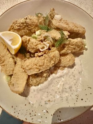 Salt and pepper calamari (konjac )  at Kynd Community - Canggu in Canggu