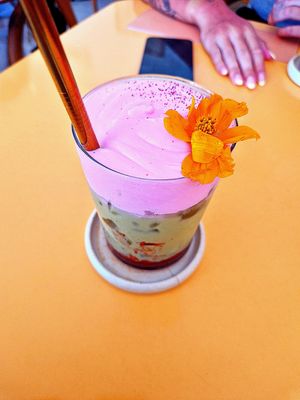 Strawberry matcha to die for at Kynd Community - Canggu in Canggu