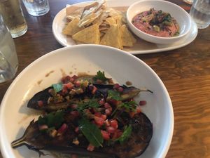 Roasted Eggplant & Beetroot Hummus   at Park House in Mona Vale