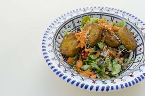 Eastern style falafel with salad. €10 at Ecologica Bistrot in Palermo