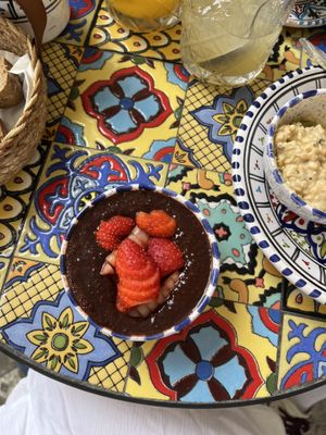Daily desert options - chocolate chia pudding  at Ecologica Bistrot in Palermo