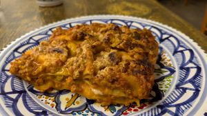 Vegan lasagna at Ecologica Bistrot in Palermo