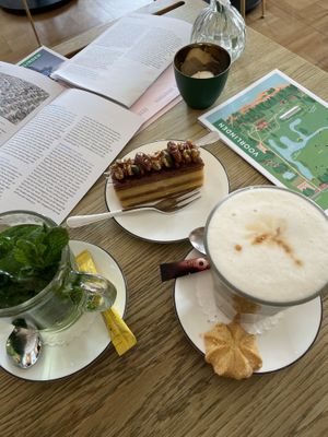 Coffe, tea and banana cake  at Voorlinden in Wassenaar