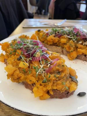 Pumpkin sandwich  at Voorlinden in Wassenaar