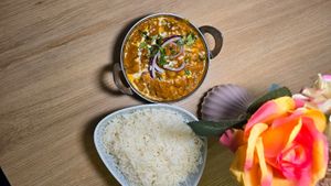 Amritsari Choley with rice at DosaHut in Dusseldorf