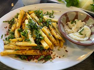 Batata Harra  at Omaya's Lebanese Cuisine in Santa Clarita