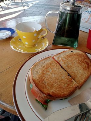 Felafel toastie at Elevenses in Cessnock
