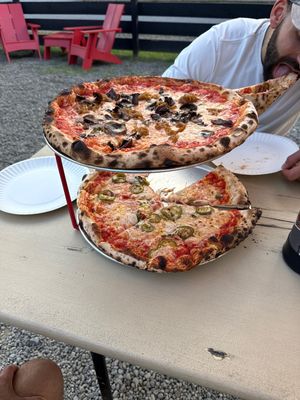 $60 of vegan pie  at Ollie's Pizza in High Falls
