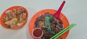 Vegan Dry curry Noodles at Old Street Curry Mee House in Ipoh