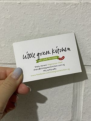 Namecard  at Little Green Kitchen in East Singapore