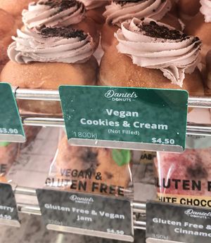 Vegan Cookies & Cream at MEL - Daniel's Donuts - T4 & T1 in Melbourne