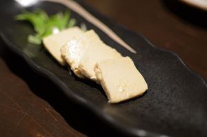 Miso tofu 'cream cheese' at Iki Laboratory in Sapporo