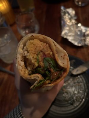 Vegan Bean Burrito  at Milbri in Rosebud