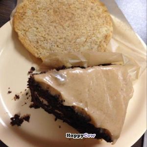 chocolate cake with peanut butter icing and snicker doodle  at Dough Bakery in Atlanta
