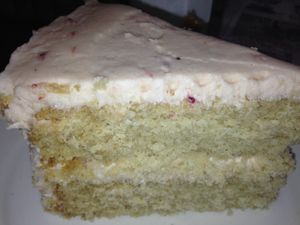 strawberry vanilla cake at Dough Bakery in Atlanta