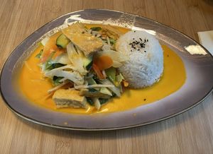 Tofu mit Gemüse und Reis  at Mr. Ha in Bad Waldsee