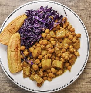 Curried Chickpeas & Potatoes   at RastaRant in Hartford