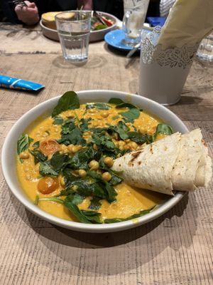 Daal and chapati (vegan)   at Edensor Tea Cottage in Bakewell